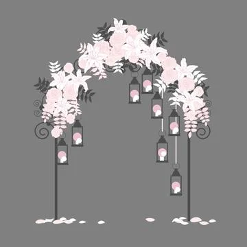 Wedding arch. Vector illustration. Stock Illustration