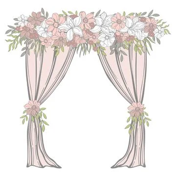 Wedding arch. Vector illustration. Stock Illustration