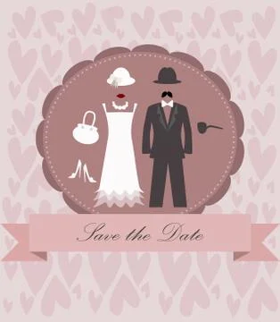 Wedding arrangement Stock Illustration