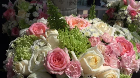 Wedding arrangements clip 2 of 4 Stock Footage 35837372