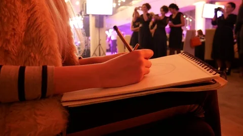 Wedding artist Stock Footage 100594759