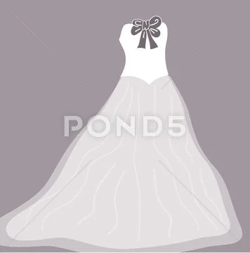 Wedding background with dress Stock Illustration