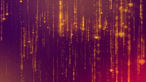 Wedding background falling hearts Video stock 84060075