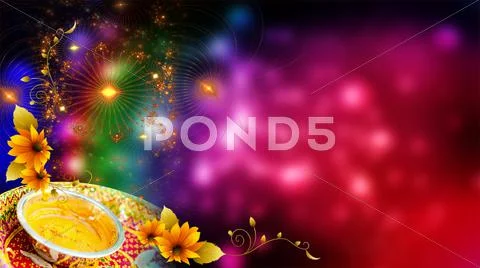 Wedding Background, Haldi, Multicolour - Stock Image - Everypixel