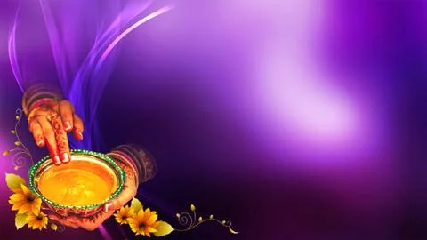 Wedding Background, Haldi, Purple, Illustrazione stock