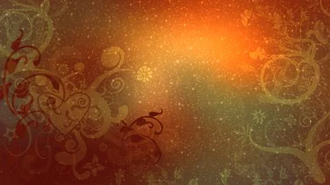 Wedding Background Orange Stock Illustration