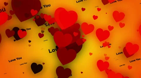 Wedding background, particles hearts, loop Stock Footage 54116199