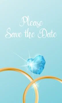 Wedding Background with rings and gemstone, bokeh Stock Illustration