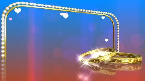 Wedding background with wedding rings Illustrazione stock