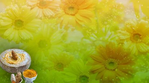 Wedding Backgrounds 13, Haldi Stock Illustration