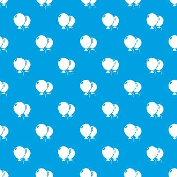 Wedding ballons pattern seamless blue Stock Illustration