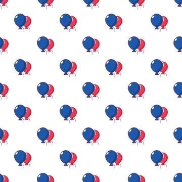 Wedding ballons pattern seamless Stock Illustration