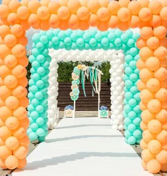 Wedding balloon arch Foto stock
