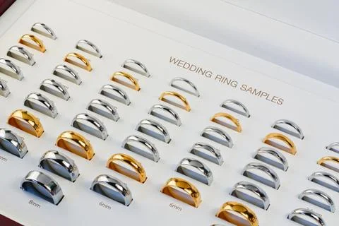 Wedding band sample box Foto stock