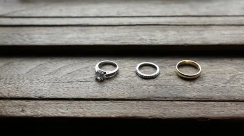 Wedding Bands Separated Stock Footage 60112478