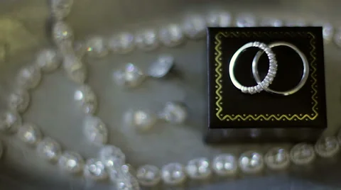 Wedding Bands On Top of Box Stock-Footage 57455109
