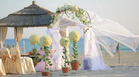 Wedding On A Beach Video stock 52602521