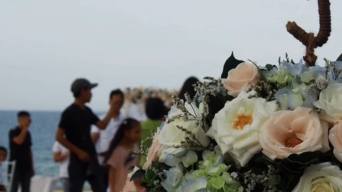 Wedding on the beach Stock Footage 91144892