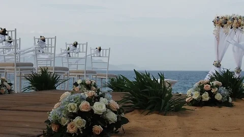 Wedding on the beach Stock Footage 91145106