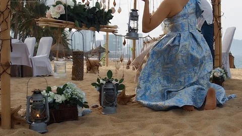 Wedding on the beach Stock Footage 91145320