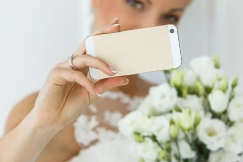 Wedding. beautiful bride Stock Photos