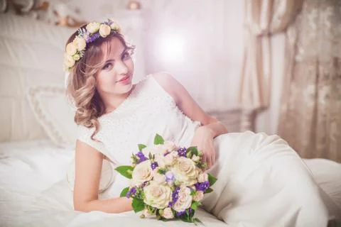 Wedding beautiful bride Stock Photos