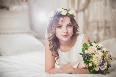 Wedding beautiful bride Stock Photos