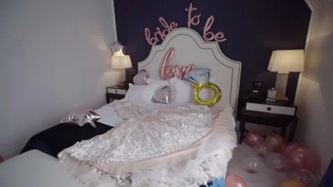 Wedding Bedroom Stock Footage 156834389