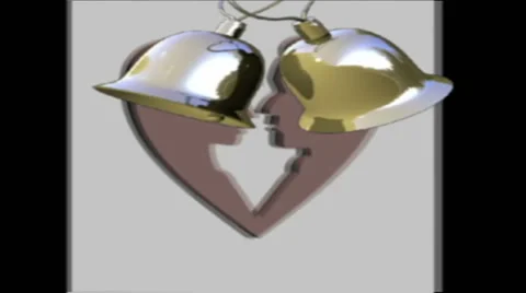 Wedding bells and horse shoes Stock Footage