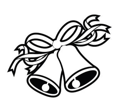 A wedding black bells Stock Illustration
