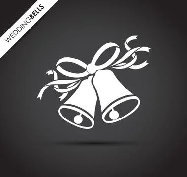 A wedding black bells Stock-Illustration