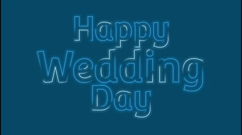 Wedding blue neon Stock-Footage 306946334