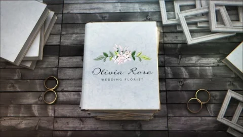 Wedding Book Logo Reveal Stock After Effects