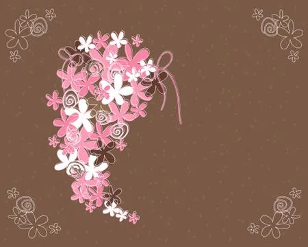 Wedding bouquet abstract Stock Illustration