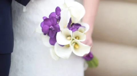Wedding bouquet of the bride Stock Footage 49734987
