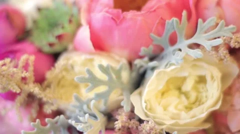 Wedding bouquet close up Video stock 53840343