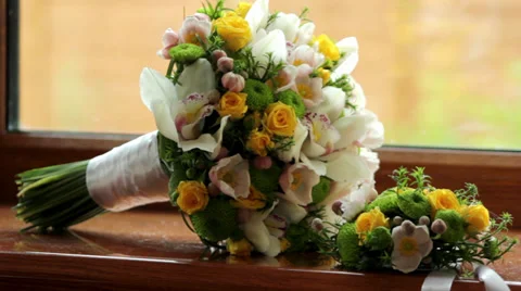 Wedding bouquet Stock Footage 28874584