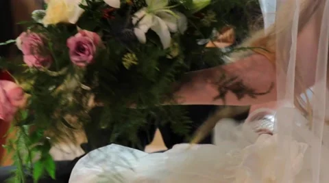 Wedding bouquet Stock Footage 43688982