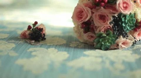 Wedding bouquet Stock Footage 44916024