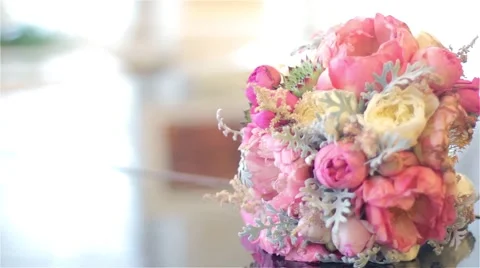 Wedding bouquet 스톡 동영상 53840344