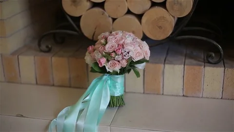 Wedding bouquet Stock Footage 73390964