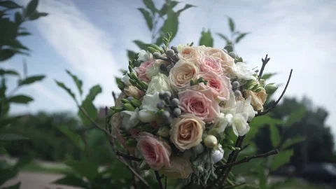 Wedding bouquet Stock Footage 82939314