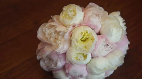 Wedding bouquet of peonies 動画素材 64643189