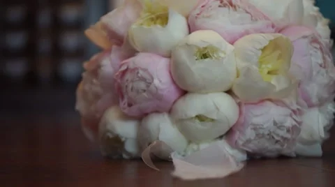 Wedding bouquet of peonies 動画素材 64643205
