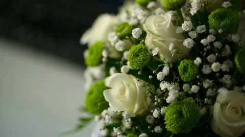 Wedding Bouquet of Roses Stock Footage 39769798