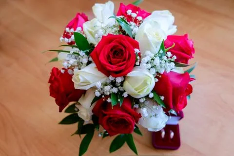 Wedding bouquet of roses Stock Photos