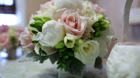 Wedding Bouquet Slider Video stock 45934203