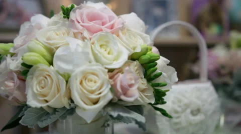 Wedding Bouquet Slider Stock Footage 45937772