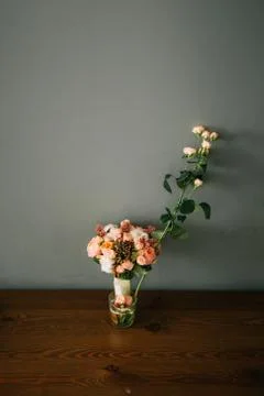 Wedding bouquet on a table Stock Photos
