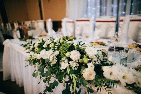 Wedding bouquet on table, Stock Photos